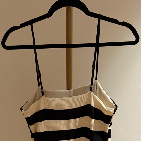 Olivaceous Black and Cream Striped Maxi Dress - Picture 3 of 3
